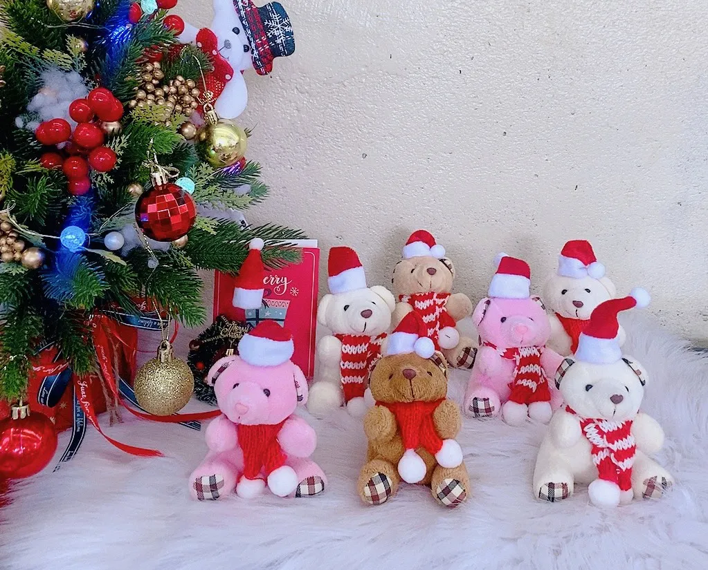 Merry Christmas ] Móc khóa gấu Noel đủ màu xinh xắn 