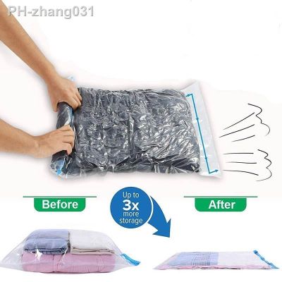 Sale 50x70cm wardrobe storage bags hand roll Vacuum wardrobe storage bag closet organizer zip sac sous vide vetement resealable