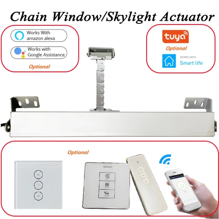 AC OR DC Motorized Window Actuator Velux Window Opener OR Wifi Remote