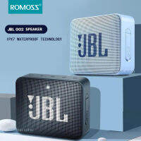 ROMOSS ลำโพงบลูทูธไร้สายแบบพกพา JBL GO 2 IPX7 กันน้ำมินิเชื่อมต่อ BT กล่องเสียงบลูทูธพร้อมไมค์ตัดเสียงรบกวน