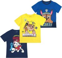 Paw Patrol Nickelodeon Boys T-Shirt Pack for Toddler and Little Kids – Grey/Red/White/Yellow/Blue/Navy