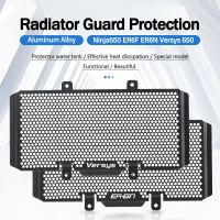 □ หางจระเข้แผงติดหม้อน้ำรถมอเตอร์ไซค์สำหรับ Kawasaki Ninja 650N ER6F ER6N Versys 650 Versys650 ER-6N ER-6F 2009-2016ฝาปกป้องป้องกันน้ำมันตัวหล่อเย็น