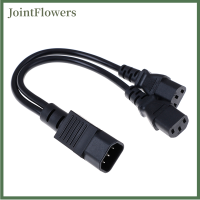 JointFlowers สายเคเบิลต่อขยายสำหรับเซิร์ฟเวอร์ UPS เพื่อ C13 Y แยกสายไฟ PDU PSU ขนาด30ซม.