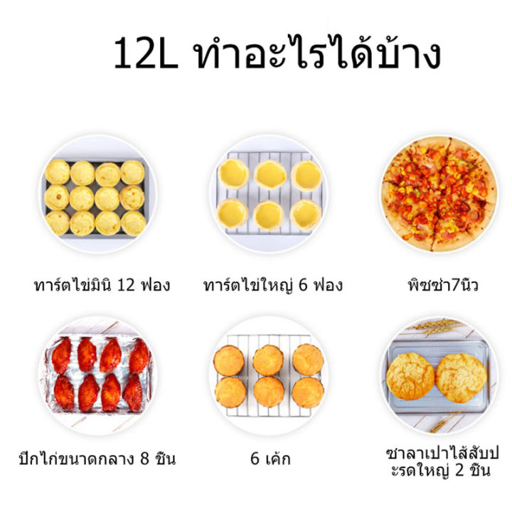 เตาอบ-12lลิตร-เตาอบขนม-เตาอบตั้งโต๊ะ-เตาอบเบเกอรี่-เตาอบอเนกประสงค์-เตาอบขนมปัง-เตาอบเค้ก-electric-oven