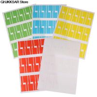 30pcs/sheet Self-adhesive Waterproof Cable Sticker Identification Tags Labels Organizers Colorful Identification Tags