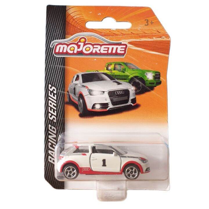 โมเดลรถเหล็ก-majorette-audi-a1-racing-series-white-เปิดประตูรถได้-รถเหล็กของเล่น-โมเดลรถสะสม