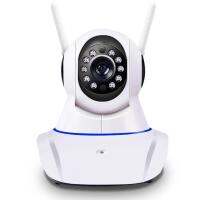 กล้องวงจรปิดไร้สาย IP Camera / Wifi / Lan Port / Day&amp;Night / Infrared / อินฟราเรด / ความละเอียด1.3 ล้านพิกเซล / HD 960P / ติดตั้งด้วยระบบ Plug And Play / มีเสาสัญญาณ 2 เสา / สามารถจับภาพในที่มืด / มีไมโครโฟนและลำโพงในตัว
