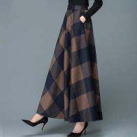 COD ◄ vffe899 Ready Stock Womens Skirt Labuh High Waist Maxi Skirts Expansion Skirt Lattice