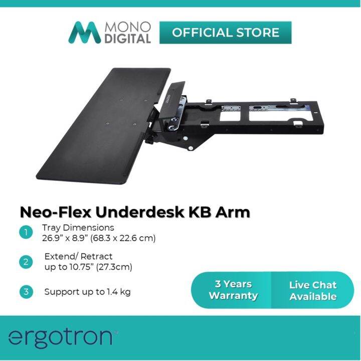 Ergotron NeoFlex Underdesk Keyboard Holder Keyboard Mount Keyboard