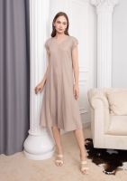 2MUAY PLEAT เดรสผู้หญิง เดรสพลีทคุณภาพ รุ่น GJO3441 12สี FREE SIZE V NECK EASY PLEAT DRESS