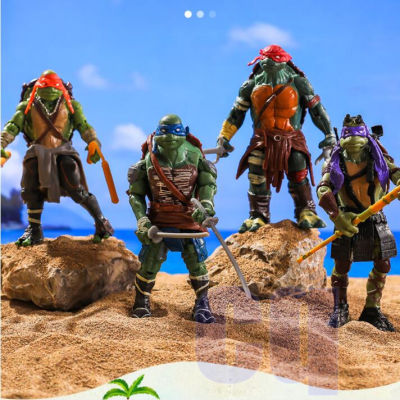 2014 Movie Edition 4 นินจาของเล่นเต่าทอง TMNT ที่สามารถเคลื่อนย้ายตุ๊กตารุ่นมือ 2014 Movie Edition 4 Teenage Mutant Ninja Turtles Toys Ladybug TMNT Movable Dolls Hand Model