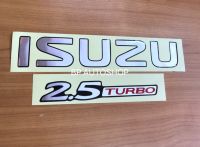 สติ๊กเกอร์ ISUZU 2.5 TURBO งานฟอย ติดฝาท้ายรถ ISUZU ดรากอน ปี2001