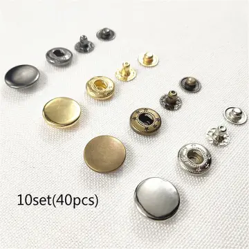 40pcs / Set Metal Snap Buttons Snaps Press Button Fasteners Sewing Tool