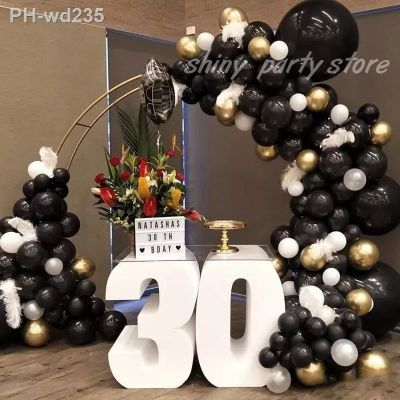 5-36inch Latex Baloons Black White Silver Birthday Party Decorations Wedding Baloons Anniversaire Air Globos Arche Ballon