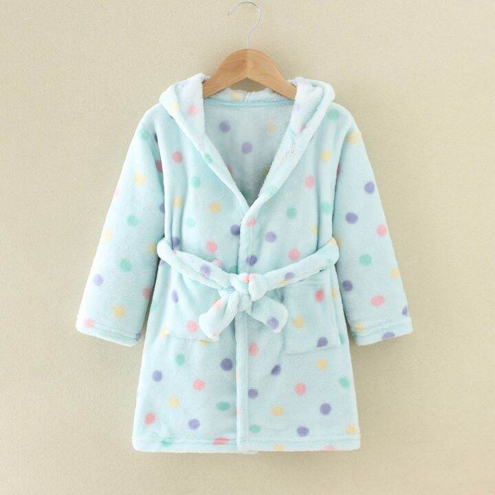 xiaoli-clothing-เสื้อคลุมอาบน้ำมีฮู้ดสำหรับเด็กสำหรับฤดูใบไม้ผลิชุดคลุมชุดนอนเด็กชายผ้าสักหลาดชุดนอนสำหรับเด็กผู้หญิงทารกในฤดูใบไม้ร่วงฤดูหนาวชุดคลุมอาบน้ำเสื้อผ้าเด็ก