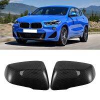 Carbon Fiber Style Rearview Mirror Frame Trim Cover for BMW X1 X2 16-19 2016-2019