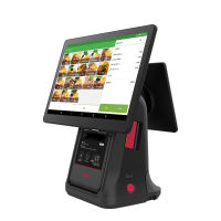 iMIN D4-504 เครื่องโพสใช้ฟรี ไม่มีรายเดือน ไม่ล๊อคเครื่อง Android POS รุ่น 2 จอ หน้าหลัง 15.6" และ 10.1" มีเครื่องพิมพ์ในตัว - รองรับ POS2U, POSPOS และ App อื่นๆ