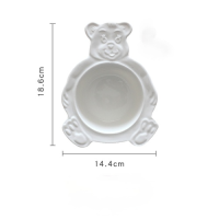 Korean Ins Style Retro Cute Bear Bowl Dessert Bowl Cereal Bowl Breakfast Bowl Ceramic Bowl Vintage bowl oat yogurt salad bowl