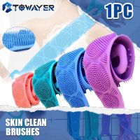 Body Sponge Silicone Brush Bath Towel Bath Gel Bath Cleansing Skin Brush Massage Shower Extended Scrubber Skin Clean Brushes