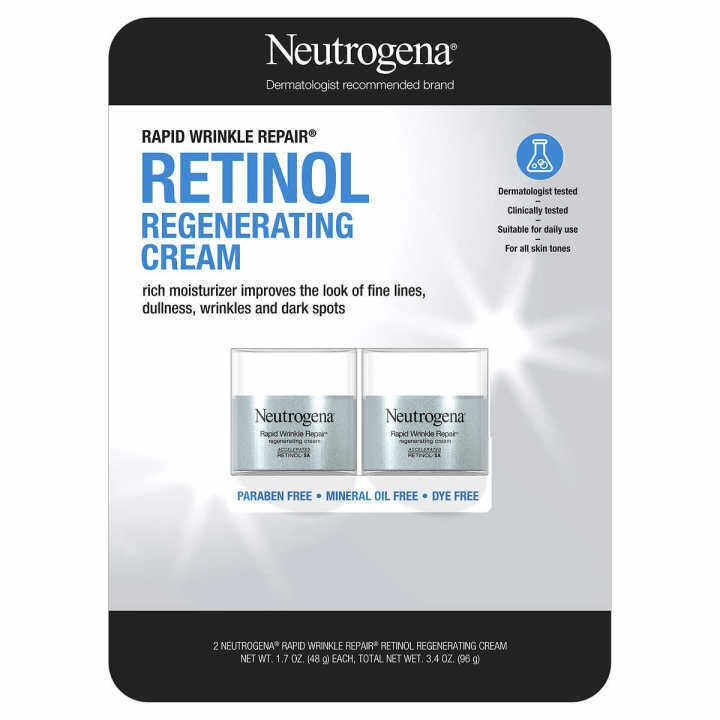 Neutrogena Retinol Rapid Wrinkle Repair® Regenerating Cream, Pack of 2