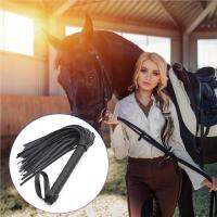 แส้ขี่ม้าหนังร้อนพร้อมที่จับทอการสอนการฝึกอบรม Crop Flogger Racing Practice Outdoors Horse Whips