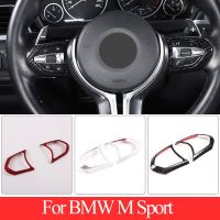 Red For BMW F20 F22 F21 F30 F32 F33 F36 F06 F12 F13 X5 F15 X6 F16 M-Sport ABS Stee Wheel Decoration Frame Trim