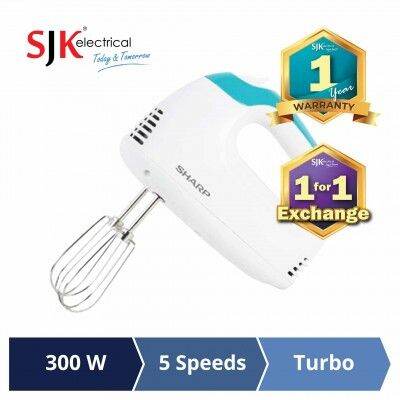 Sharp Hand Mixer EMH55WH (300W) 5 Speed With Turbo Function | Lazada