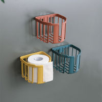 Punch-Free Toilet Paper Shelf Bathroom Kitchen Tissue Wall-Mounted Sticky Paper Storage Toilet Paper Holder Roll Paper