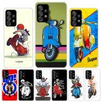 Nancy Electron】เคสโทรศัพท์เรียกมอเตอร์ไซค์สกูตเตอร์ Vespa สำหรับ Samsung Galaxy A54 A52 A53 A14 A12 A13 A24 A22 A23 A32 A04S A0 A02S