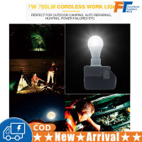 E27ไฟ Led ทำงานแบบพกพา6500K 700lm หลอดโคมไฟใช้ได้กับแบตเตอรี่ลิเธียมแบบแบน18V สำหรับในร่มกลางแจ้ง