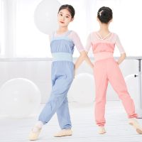 【Love ballet】กางเกงบัลเล่ต์หญิงฟิตเนสกางเกงโยคะเต้นรำ Warm-Up Overalls Camisole Jumpsuit กางเกงหลวมกางเกงเต้นรำกีฬากางเกงวิ่ง Kids