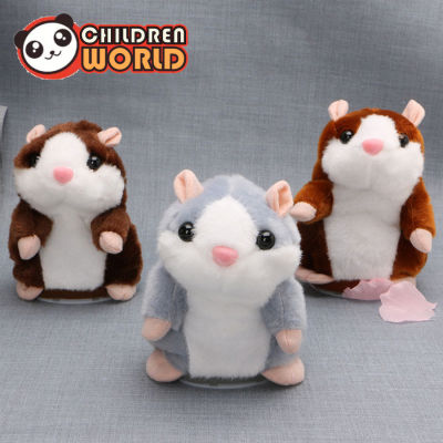 Childrenworld Ready Stock Cute Talking Nod Hamster Toy Record Chat Kids Plush Toy Gift