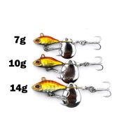 【cw】New Arrival 1PCS 7g10g14g Metal VIB Fishing Lure Spinner Sinking Rotating Spoon Pin Crankbait Sequins Baits Fishing Tackle ！