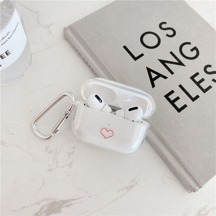 soft-tpu-earphone-cases-for-airpods-pro-2nd-clear-protective-sweet-heart-cover-for-apple-airpods-1-2-3-case-with-keyring-bags-headphones-accessories