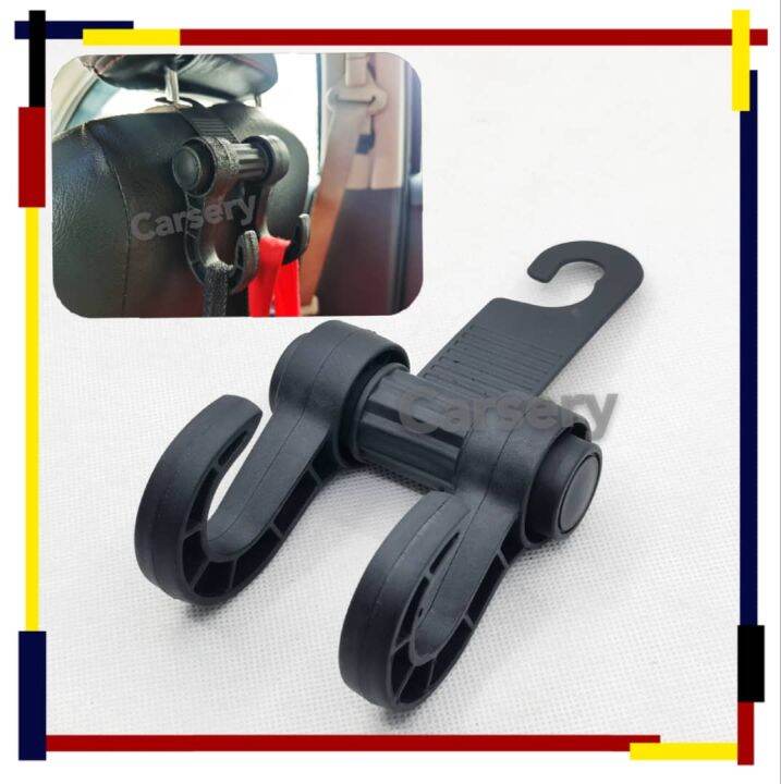 Car Headrest Luggage Holder Car Hook Car Hanger Double Hook (1 pc) Lazada