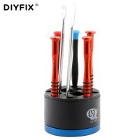 DIYFIX Tool Magnetic Storage Box for Screwdriver Graver Tweezers Brush 360 Degree Rotary Organizer Phone Repair Tool Accessories