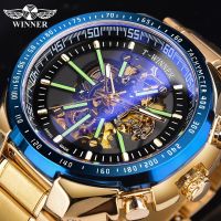 T-winner Mens Fashion Skeleton Cool Mechanical Waterproof Automatic Mechanical Watch 【QYUE】