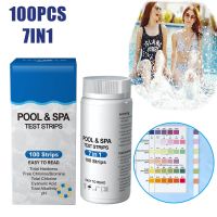 Swimming Pool 7 In 1 Test Paper Ph Residual Chlorine Water Quality Test Paper Residual Value Alkalinity Hardness Test Strip Inspection Tools