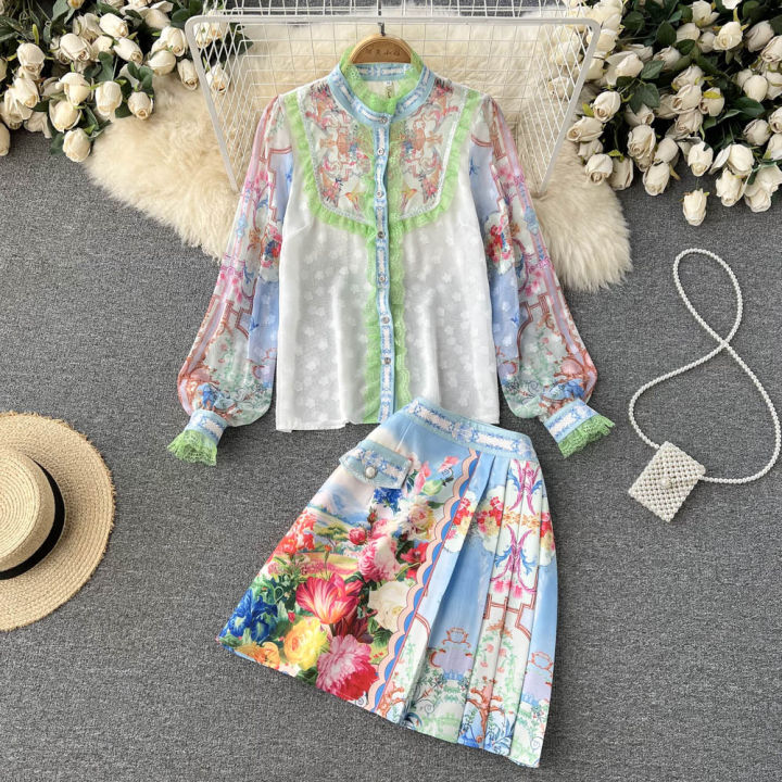 gorgeous-and-elegant-goddess-fan-fashion-suit-skirt-personality-printed-long-sleeved-shirt-short-skirt-ladies-two-piece-set-spring-2022-new