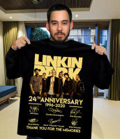 ใหม่ Linkin Park Rock Band 24Th ครบรอบ1996 2020ลายเซ็นเสื้อยืดขนาด