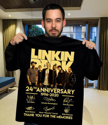 2022ใหม่ Linkin Park Rock Band 24Th ครบรอบ1996 2020ลายเซ็นเสื้อยืดขนาด M 3Xl