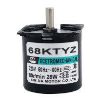 68KTYZ เพลาประหลาด AC มอเตอร์ซิงโครนัส220V28W 2.5รอบต่อนาที-80รอบต่อนาที CW มอเตอร์ทวนเข็มนาฬิกา