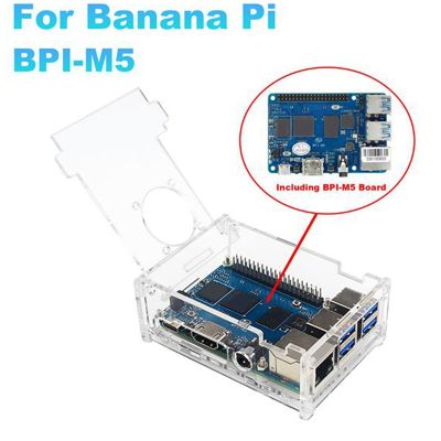For Banana Pi BPI M5 Amlogic S905X3 4GB LPDDR4+16G EMMC Development Board+Case+Fan+4XHeat Sink+Power Adapter Set