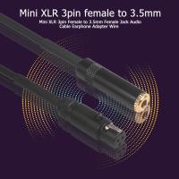 Mini XLR 3pin ตัวเมียถึง3.5มม. สายออดิโอแจ็คตัวเมียสายอะแดปเตอร์หูฟัง