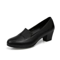 Shoes Female Size Pumps Office Chunky Footwear