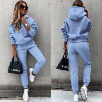 Women Fleece Hoodies Tracksuit Sets Long Sleeve Sweatshirts Jogger Pant 2 Piece Outfits Workout Athletic Loungewear