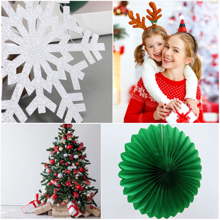 red-green-9pcs-christmas-party-decoration-kit-white-star-lantern-paper-fans-snowflake-for-xmas-birthday-wedding-baby-shower