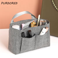 【cw】PURDORED 1 Pc Women Large Capacity Cosmetic Bag Handbag Inner Bag Multi-pockets Storage Makeup Bag Organizer Luggage Bags
