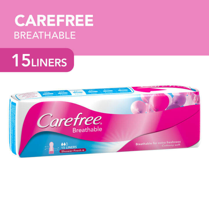 CAREFREE Breathable Shower Fresh Panty Liner 15s | Lazada PH