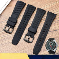 สำหรับ Seiko Velatrasrh 006 013 SPC007J1 SNAE17 26มิลลิเมตรสีดำซิลิโคนสายกีฬา26มิลลิเมตรผู้ชายยางสายนาฬิกาข้อมือนาฬิกาอุปกรณ์เสริม